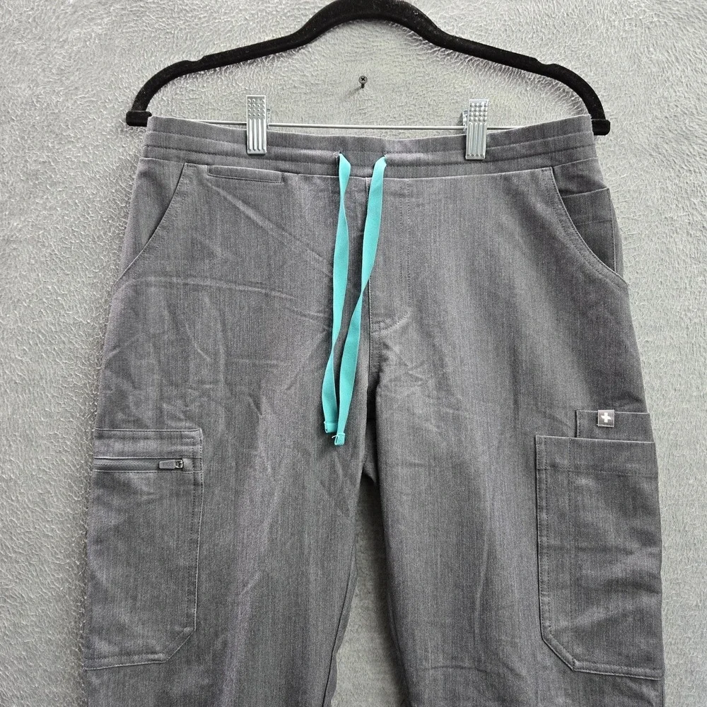 FIGS Women Scrub Pants S Gray Jogger Activewear Zipper PO#1569 29
